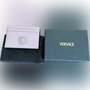 Versace La Medusa Leather Card Holder with Dust bag and box